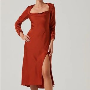 ASTR The Label Rust Gracie Dress- Size L